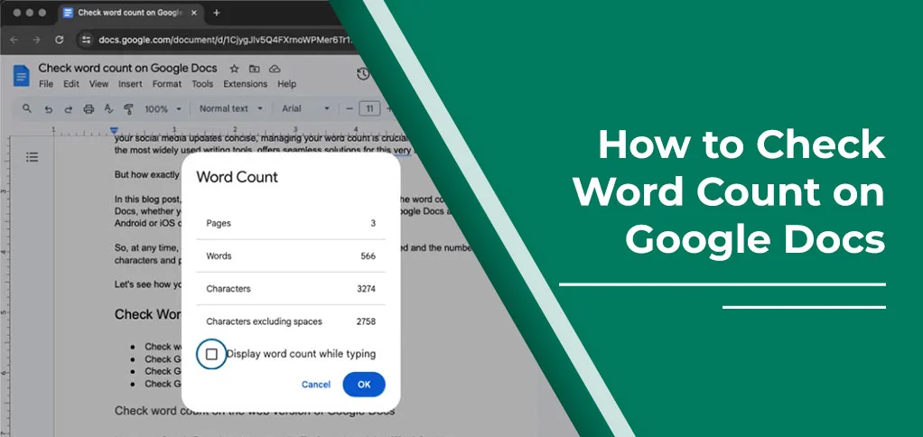 How To Check Word Count On Google Docs